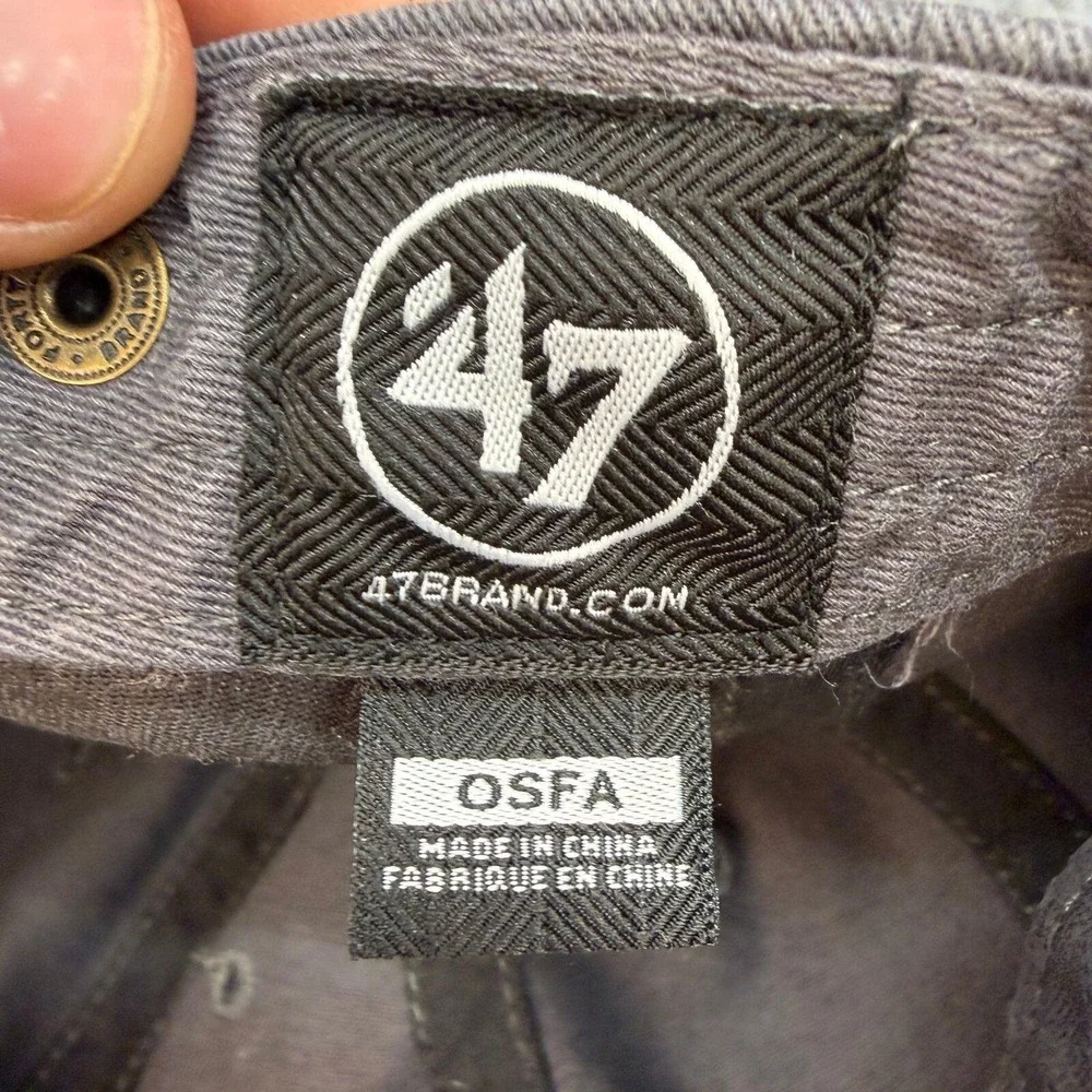 47 Brand Be Brave Embroidered Baseball Cap Black Adjustable Dad Hat OSFA